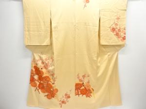 蛇籠に枝梅・菊模様訪問着